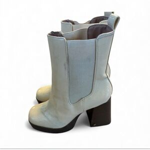 Circus by Sam Edelman Cream Patent Boots- Size 8.5